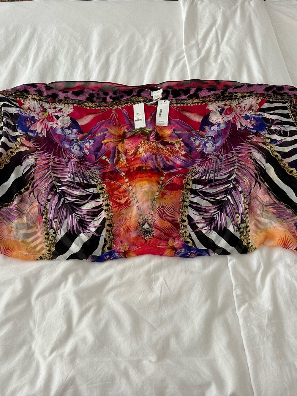 Camilla wild loving silk shrug NWT